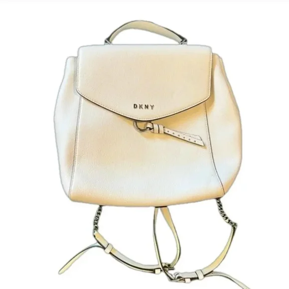 CLEARANCE! DKNY Cream Backpack with Silver Hardware & Finishing, NWOT