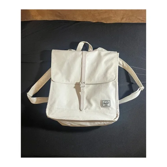 Herschel Supply Co. City Backpack Off-White Buckle Flap Top Bag Mens Womens