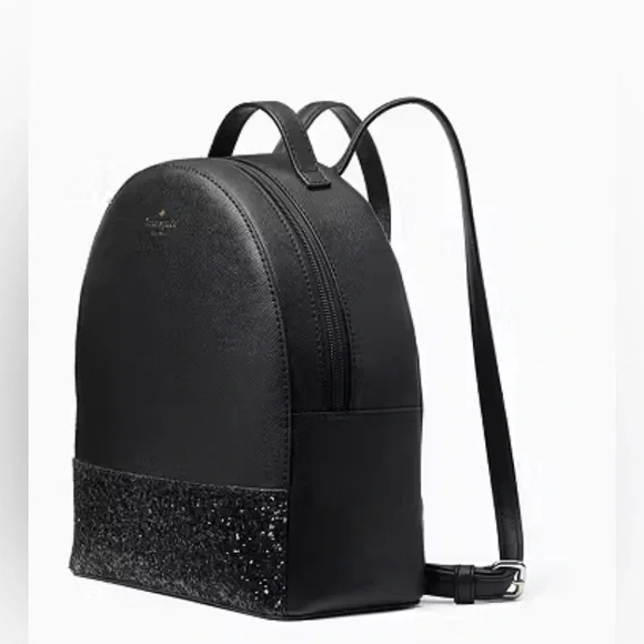 Kate Spade Black Glitter Backpack Greta Court Sammi
