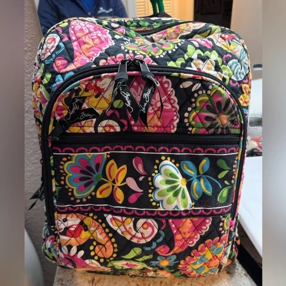 Vera Bradley Disney Parks Midnight with Mickey Quilted Backpack Retired Rare