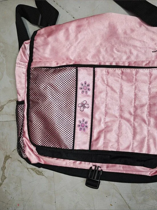 Pink Floral Satin Crossbody Bag for Women