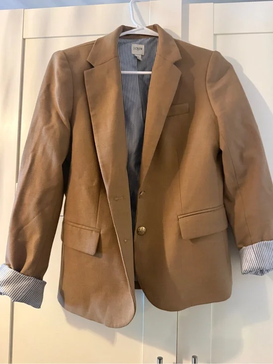 J. Crew Womens Schoolboy Tan Blazer