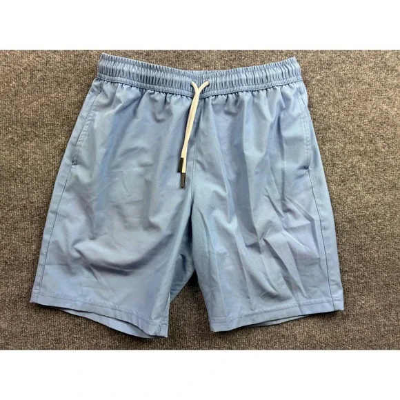 Maamgic Swim Trunks Kids Size 14/16 Light Blue Pink Mesh Lined Board Shorts