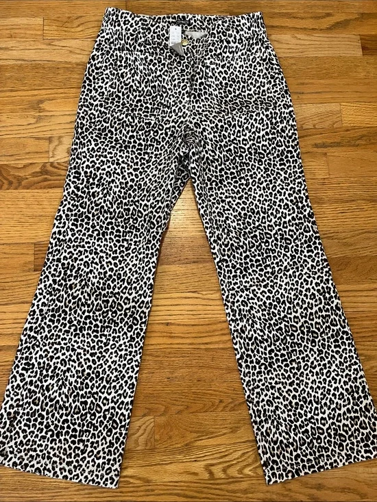J. Crew Leopard-Print Wide-Leg Jeans - 25 new