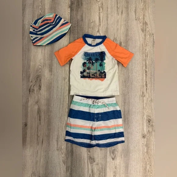OshKosh B'gosh Kids Swim Set - Orange, Blue, White