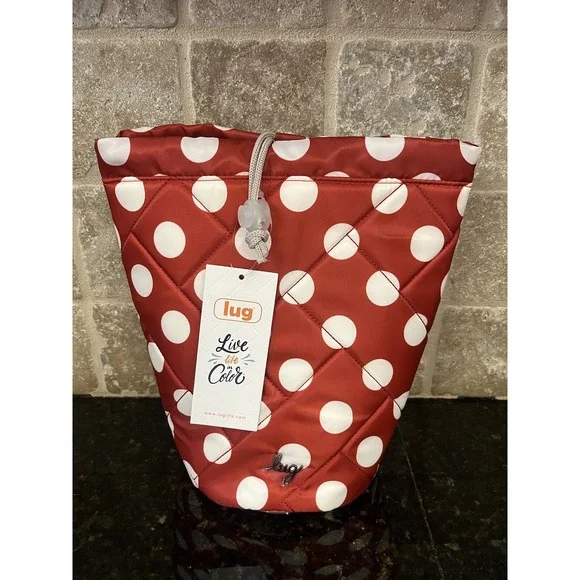 LUG Tumbler Storage Pouch - Crimson‎ Dot NWT