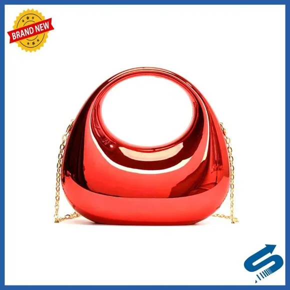 Acrylic Evening Clutch Metallic Hobo Bag Wedding Prom Party Elegant Chic