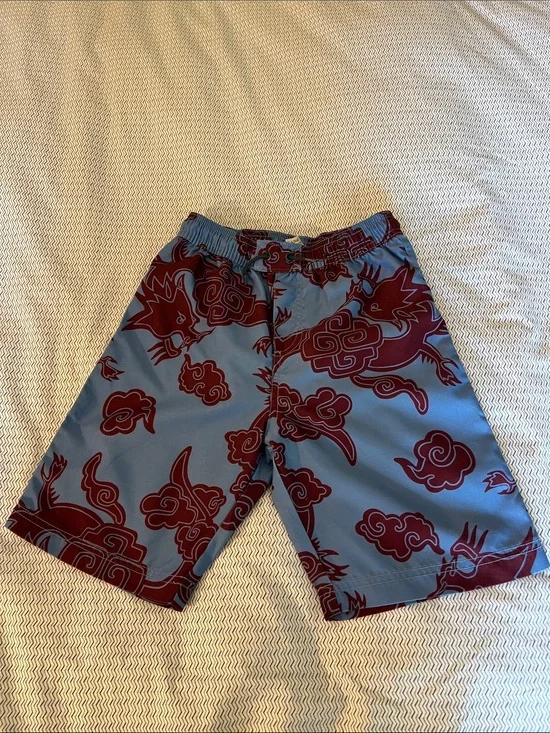Tea Collection Blue and Maroon Dragon Swim Trunks