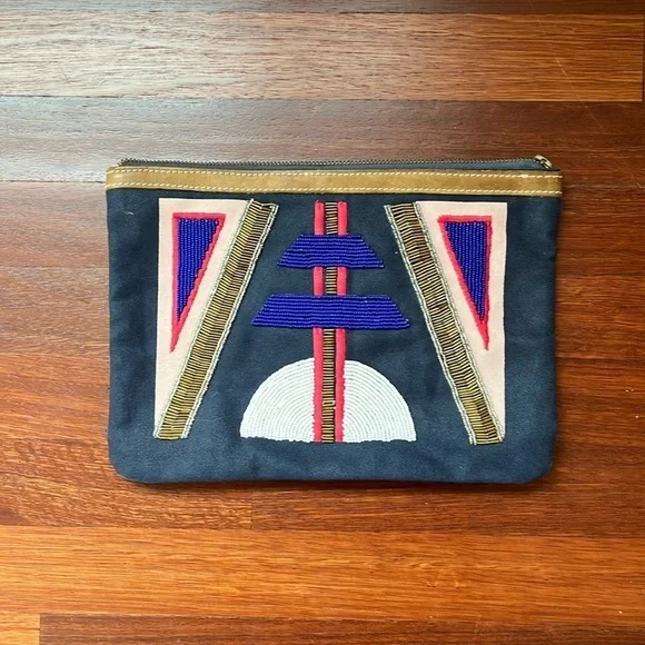 SASS & BIDE the back seat beaded clutch