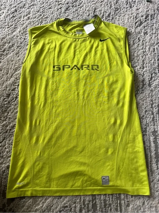 Nike Pro Mens Neon Yellow Sleeveless SPARQ Training Tank