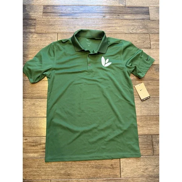 Nike Golf Polo Shirt Mens Small Green FV5507-341 Short Sleeve E+R=O Graphic