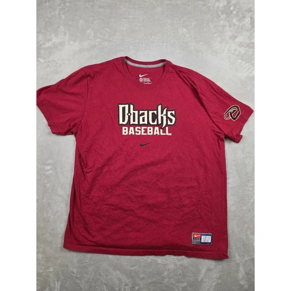 Nike Arizona Diamondbacks T-Shirt Mens XXL Red Dbacks Baseball MLB Graphic Y2K
