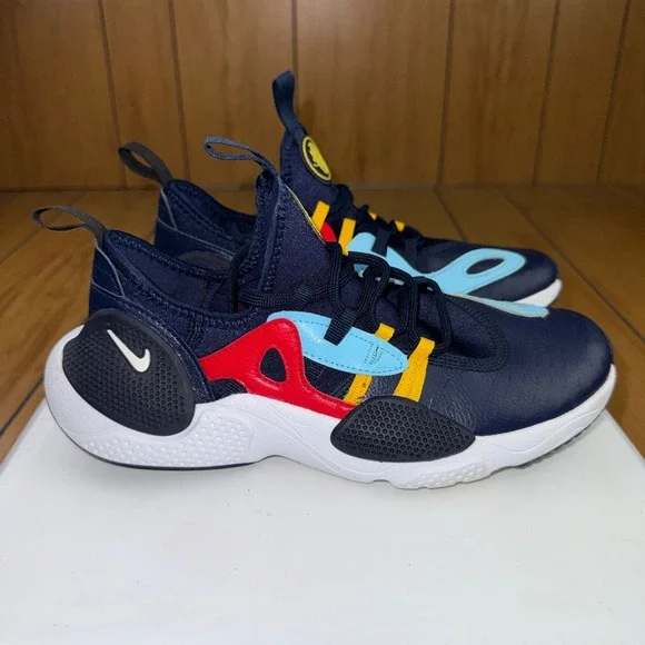 Nike Huarache EDGE TXT Midnight Navy University Gold AQ2431-400 Mens 5.5Y 38