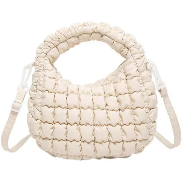 Small Quilted Bubble Bag Lightweight Puffer Handbag Crossbody Shoulder Purse