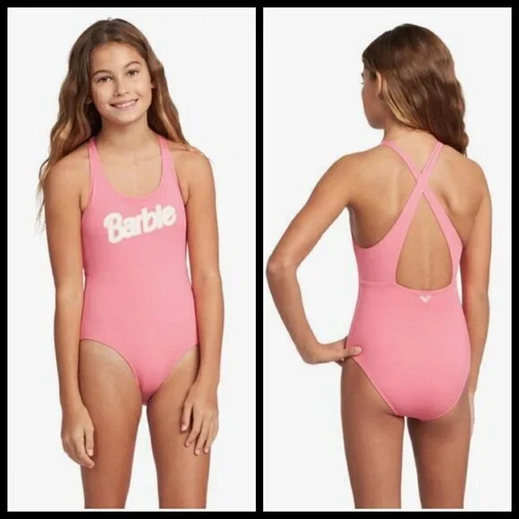 💕BARBIE x ROXY💕 One Piece Swimsuit Pink Lemonade