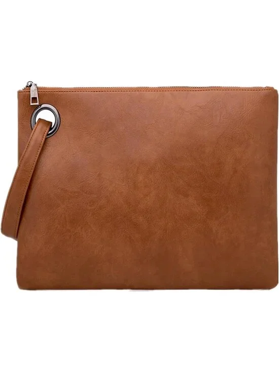 Women’s Yellowish Brown Wristlet Clutch Wedding Handbags Purse Party Evening Bag