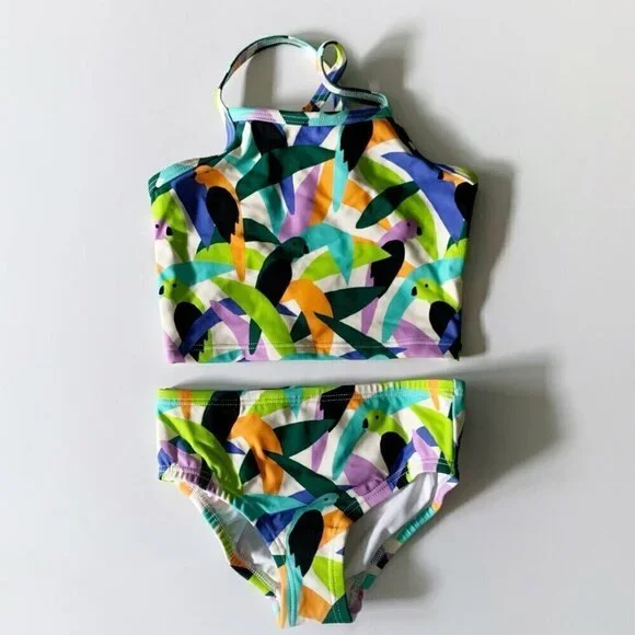 NEW Hanna Andersson Girl 2-Piece Tankini Swimsuit 4T 4 years 100 cm