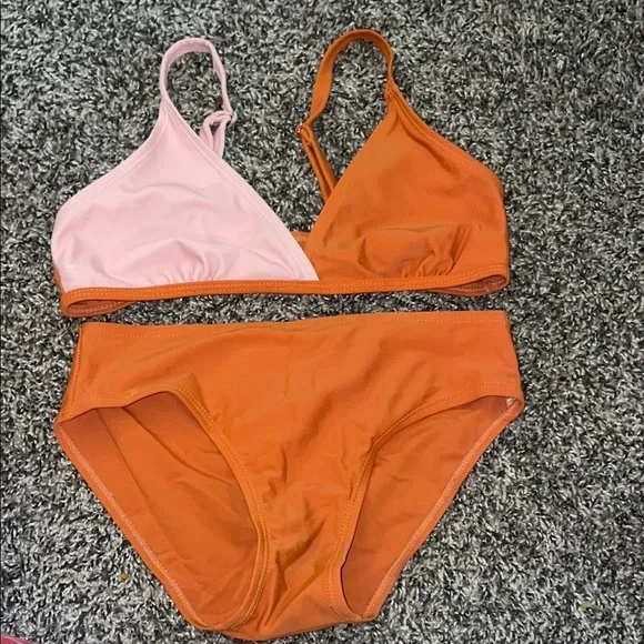 SHEIN Kids Bikini in Pink and Orange