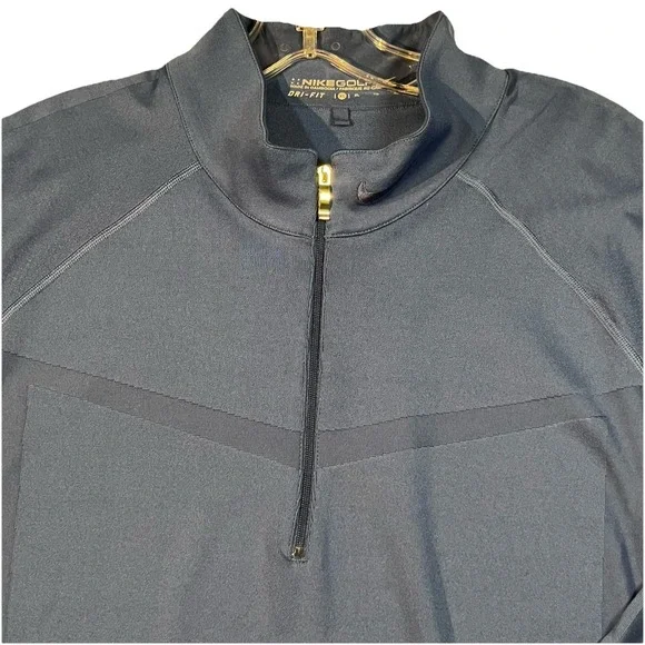 Nike Gold Men's 1/4 Zip Dri Fit Pullover‎ Blue Size XL EUC