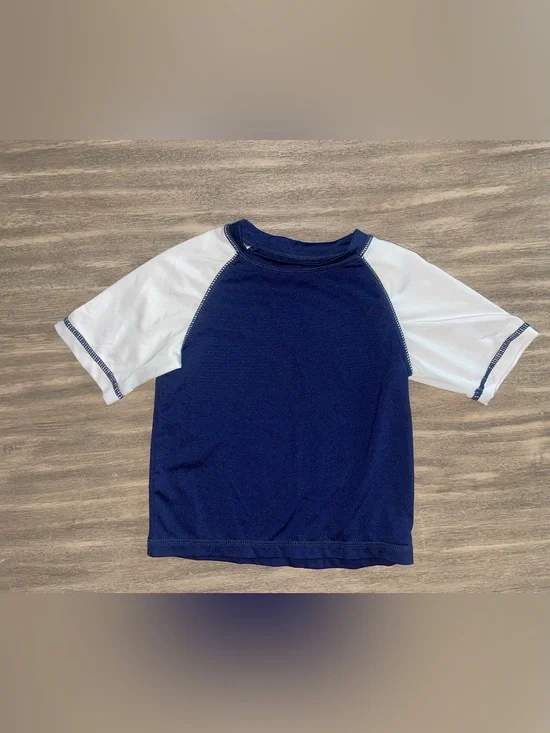 healthtex Navy and White Toddler Swim Shirt