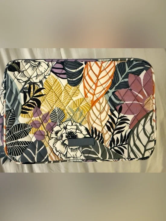 Vera Bradley Large Blush & Brush Makeup Case - Palm Floral - Cotton - NWT