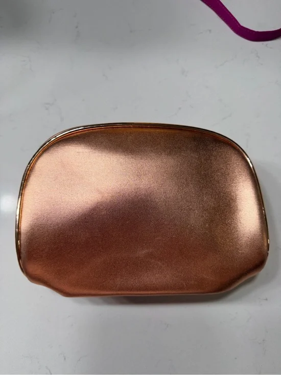 Lancome Metallic Rose Gold Makeup Pouch