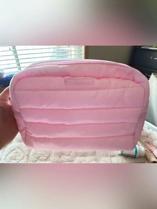 Glow Recipe Quilted Light Pink Cosmetic Pouch