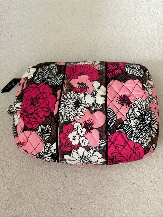 Vera Bradley Mocha Rouge Make Up bag