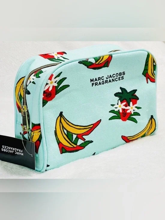 Marc Jacobs Fragrances banana fruit print perfume makeup cosmetic bag