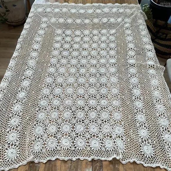 Cotton Crochet Tablecloth 47