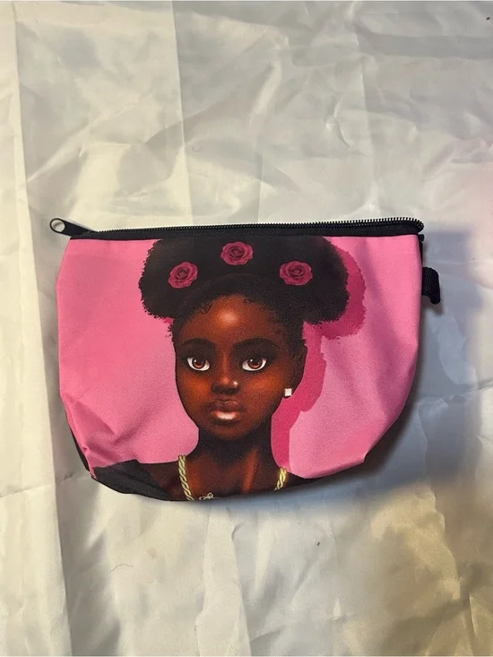Pink Portrait Cosmetic Pouch - Women's Makeup Bag