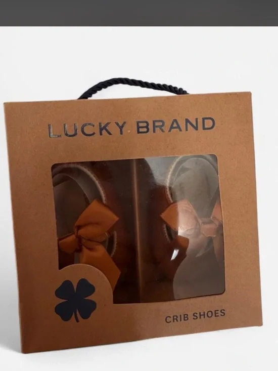 Lucky Brand Toddler Bow Crib Shoes in Cognac