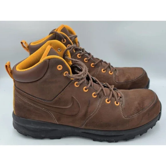 Nike Manoa Leather Boots Mens Size 14 Fauna Brown Hiking Trail Casual Sport