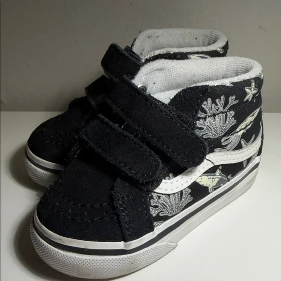 Vans Black and White High-Top Baby Shoes
