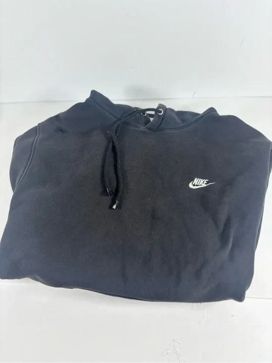 Nike Black Pullover Hoodie with White Swoosh