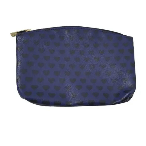 Ipsy | Blue Heart Zipper Top Coin and Beauty Pouch