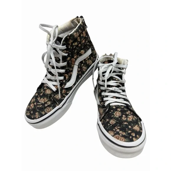 VANS Toddler Sk8-Hi Zip Rose Dreams/Black White‎ Girls Shoe Size 1 Kids