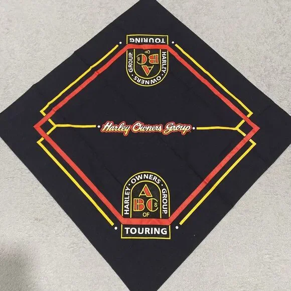 Harley Davidson Harley Owners‎ Group Touring Handkerchief Bandana Black