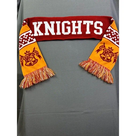 Charlotte Knights‎ MiLB Baseball Knit Fan Scarf Red Orange White Fringe Logo
