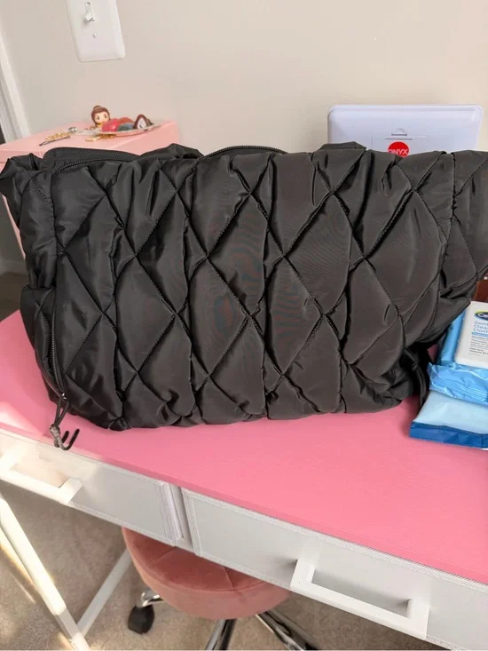Black Quilted Women’s Tote Bag - Stylish Everyday Carry