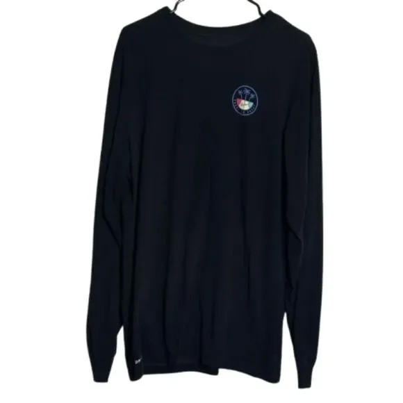 Nike Crew Neck Tshirt Mens XL Tall Long Sleeves Logo Graphic Basketball Black