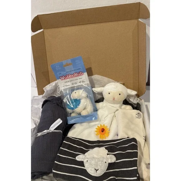 Newborn‎ Lamb Baby Gift Box Perfect for Baby Showers New Arrivals Clothes & More