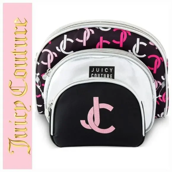 Juicy Couture JC Logo‎ 3-PC Makeup Bag Set