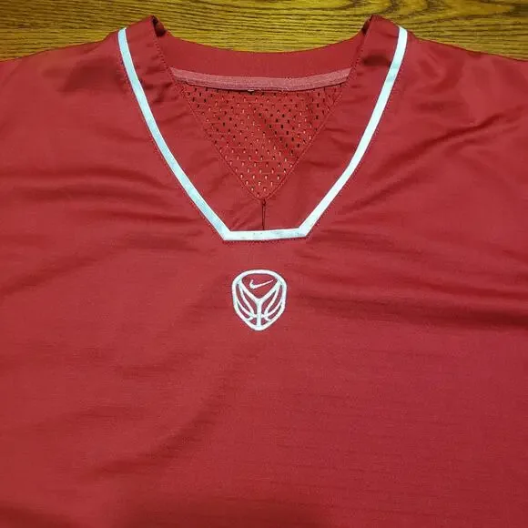 Vintage 90s Y2K Nike Shirt Men Extra Large Red White Hoop Tech Dri Fit Tank Top