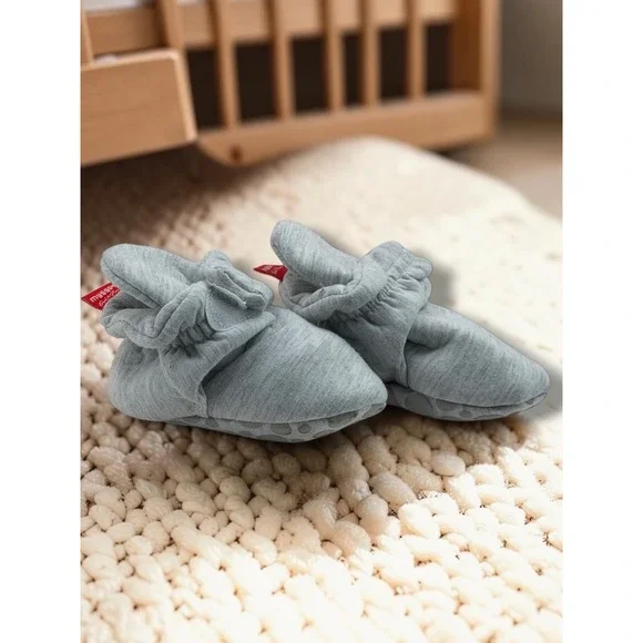 Myggpp Cozie Cotton Blend Gripper Sole Stay-On Baby Booties 6-12M