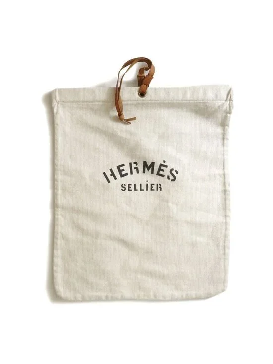 Hermes Pouch Aline de Twal Ash Canvas Ivory