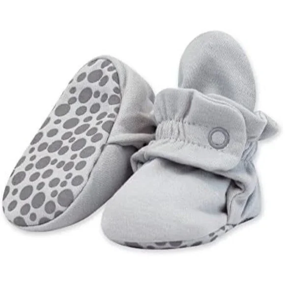 Zutano Cotton Gripper Bootie, Gray, Size 12M