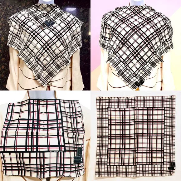 New Tag Men/Women   Burberry  Bandana /MiniScarf 23