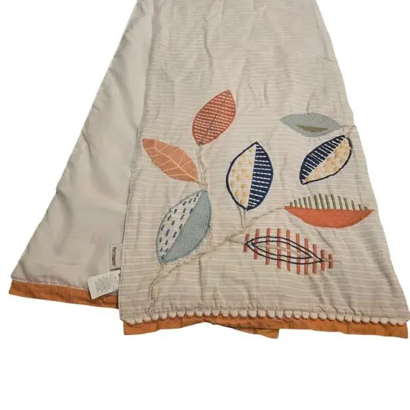 Pier 1 Imports Embroidered Leaves Table Runner 12