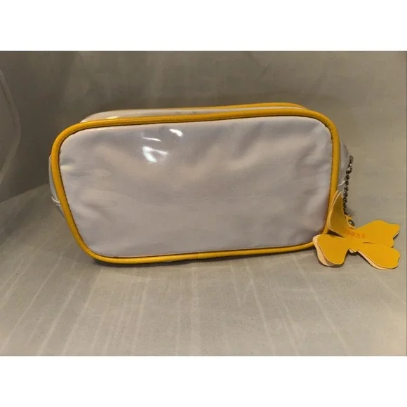 Clinique Butterfly Makeup Cosmetic Travel Bag‎ Red Yellow and White